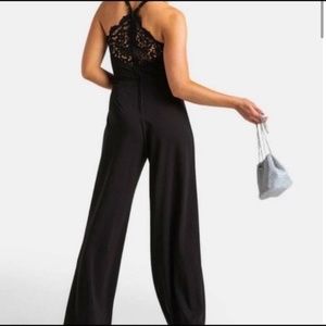 Mi Ami Black Jumpsuit Lace Back